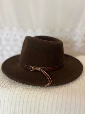 SMALL Lite Felt 100% Wool Brown Tassel Yellowstone Beth Rip Soft Western Hat